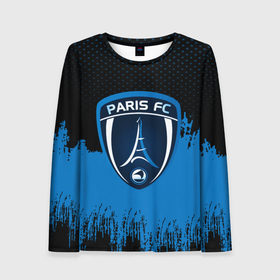 Женский лонгслив 3D с принтом FC Paris Original uniform в Санкт-Петербурге, 100% полиэстер | длинные рукава, круглый вырез горловины, полуприлегающий силуэт | football | soccer | париж