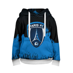 Детская толстовка 3D с принтом FC Paris Original uniform в Санкт-Петербурге, 100% полиэстер | двухслойный капюшон со шнурком для регулировки, мягкие манжеты на рукавах и по низу толстовки, спереди карман-кенгуру с мягким внутренним слоем | Тематика изображения на принте: football | soccer | париж