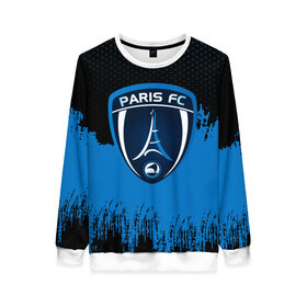 Женский свитшот 3D с принтом FC Paris Original uniform в Санкт-Петербурге, 100% полиэстер с мягким внутренним слоем | круглый вырез горловины, мягкая резинка на манжетах и поясе, свободная посадка по фигуре | football | soccer | париж