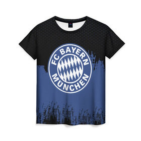 Женская футболка 3D с принтом FC Bayern Munchen uniform в Санкт-Петербурге, 100% полиэфир ( синтетическое хлопкоподобное полотно) | прямой крой, круглый вырез горловины, длина до линии бедер | football | soccer | байерн