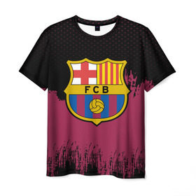 Мужская футболка 3D с принтом FC Barcelona Uniform в Санкт-Петербурге, 100% полиэфир | прямой крой, круглый вырез горловины, длина до линии бедер | football | soccer | барселона