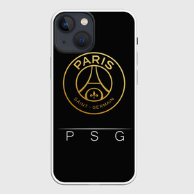 Чехол для iPhone 13 mini с принтом PSG Gold в Санкт-Петербурге,  |  | Тематика изображения на принте: champions | france | germain | gold | league | neymar | paris | psg | saint | лига | псж | франция | чемпионов