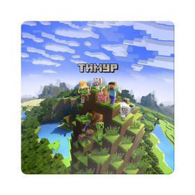 Магнит виниловый Квадрат с принтом Тимур - Minecraft в Санкт-Петербурге, полимерный материал с магнитным слоем | размер 9*9 см, закругленные углы | майнкрафт | тима