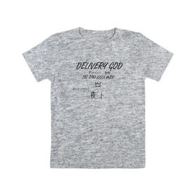 Детская футболка хлопок с принтом Delivery God в Санкт-Петербурге, 100% хлопок | круглый вырез горловины, полуприлегающий силуэт, длина до линии бедер | Тематика изображения на принте: anime | noragami | аниме | бездомный бог | норагами
