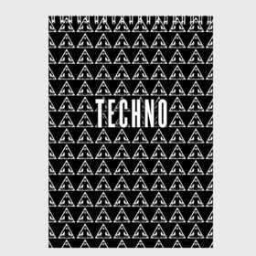 Скетчбук с принтом Techno в Санкт-Петербурге, 100% бумага
 | 48 листов, плотность листов — 100 г/м2, плотность картонной обложки — 250 г/м2. Листы скреплены сверху удобной пружинной спиралью | Тематика изображения на принте: ebm | edm | hi nrg | techno | габбер | даб | детройт | дип | индастриал | италиан | минимал | музыка | синтипоп | тек хаус | техно | фанк | хард | чикаго хаус | шранц | эйсид | электро | электронная