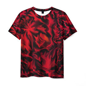 Мужская футболка 3D с принтом Flame Style (красный) в Санкт-Петербурге, 100% полиэфир | прямой крой, круглый вырез горловины, длина до линии бедер | огненный | огонь | пламя