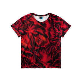 Детская футболка 3D с принтом Flame Style (красный) в Санкт-Петербурге, 100% гипоаллергенный полиэфир | прямой крой, круглый вырез горловины, длина до линии бедер, чуть спущенное плечо, ткань немного тянется | огненный | огонь | пламя