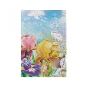 Обложка для паспорта матовая кожа с принтом Весна в Санкт-Петербурге, натуральная матовая кожа | размер 19,3 х 13,7 см; прозрачные пластиковые крепления | flower | spring | бабочки | весна | лилия | небо | природа | солнце | цветы