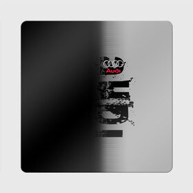 Магнит виниловый Квадрат с принтом AUDI SPORT в Санкт-Петербурге, полимерный материал с магнитным слоем | размер 9*9 см, закругленные углы | Тематика изображения на принте: audi | ауди | марка | машины