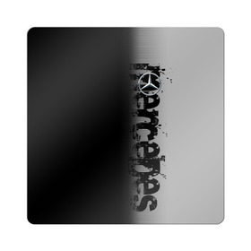 Магнит виниловый Квадрат с принтом MERCEDES BENZ SPORT в Санкт-Петербурге, полимерный материал с магнитным слоем | размер 9*9 см, закругленные углы | Тематика изображения на принте: mercedes | марка | машины | мерседес