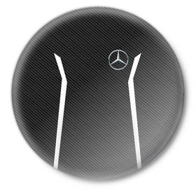 Значок с принтом MERCEDES BENZ SPORT в Санкт-Петербурге,  металл | круглая форма, металлическая застежка в виде булавки | mercedes | марка | машины | мерседес