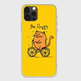 Чехол для iPhone 12 Pro Max с принтом Be Happy cat в Санкт-Петербурге, Силикон |  | cat | домашние любимцы | животные | котики | котэ | котята | любовь | милые