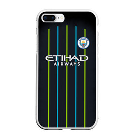 Чехол для iPhone 7Plus/8 Plus матовый с принтом Man City Форма Гостевая 18 19 в Санкт-Петербурге, Силикон | Область печати: задняя сторона чехла, без боковых панелей | 2019 | aguero | city | de bruyne | kevin | kit | kun | manchester | sergio | горожане | де брюйне | кан | кевин | манчестер | новая | серхио | сити | форма | футбольная