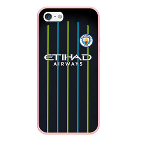 Чехол для iPhone 5/5S матовый с принтом Man City Форма Гостевая 18 19 в Санкт-Петербурге, Силикон | Область печати: задняя сторона чехла, без боковых панелей | 2019 | aguero | city | de bruyne | kevin | kit | kun | manchester | sergio | горожане | де брюйне | кан | кевин | манчестер | новая | серхио | сити | форма | футбольная