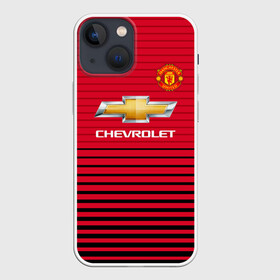 Чехол для iPhone 13 mini с принтом Man United Форма Home 18 19 в Санкт-Петербурге,  |  | mu | манчестер юнайтед | мю | форма