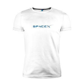 Мужская футболка премиум с принтом SpaceX в Санкт-Петербурге, 92% хлопок, 8% лайкра | приталенный силуэт, круглый вырез ворота, длина до линии бедра, короткий рукав | 9 | bfr | elon musk | falcon | heavy | день космонавтики | илон маск | космические путешествия | космос | наука | ракета | ракетоноситель | реактивная тяга | фалькон