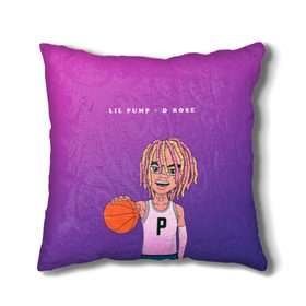 Подушка 3D с принтом Lil Pump D Rose в Санкт-Петербурге, наволочка – 100% полиэстер, наполнитель – холлофайбер (легкий наполнитель, не вызывает аллергию). | состоит из подушки и наволочки. Наволочка на молнии, легко снимается для стирки | hip hop | hiphop | lil pump | mc | rap | газзи гарсия | зачитал | клауд | клауд рэп | лил памп | лили | мс | памп | реп | репер | речитатив | рэп | рэпер | трэп | хип | хип хоп | хипхоп | хоп