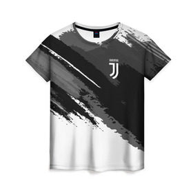 Женская футболка 3D с принтом FC Juventus Original 2018 в Санкт-Петербурге, 100% полиэфир ( синтетическое хлопкоподобное полотно) | прямой крой, круглый вырез горловины, длина до линии бедер | football | soccer | ювентус