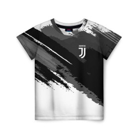 Детская футболка 3D с принтом FC Juventus Original 2018 в Санкт-Петербурге, 100% гипоаллергенный полиэфир | прямой крой, круглый вырез горловины, длина до линии бедер, чуть спущенное плечо, ткань немного тянется | football | soccer | ювентус