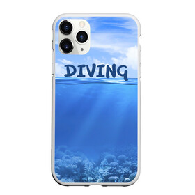 Чехол для iPhone 11 Pro Max матовый с принтом Дайвинг в Санкт-Петербурге, Силикон |  | coral reef | diver | diving | underwater | вода | водолаз | волна | дайвер | коралловые рифы | море | ныряние | океан | подводный мир