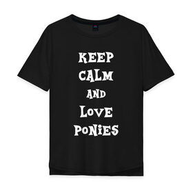 Мужская футболка хлопок Oversize с принтом Ponies в Санкт-Петербурге, 100% хлопок | свободный крой, круглый ворот, “спинка” длиннее передней части | Тематика изображения на принте: my little pony | дружба | мой маленький пони