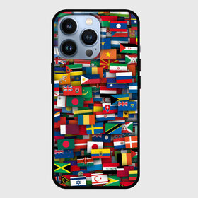 Чехол для iPhone 13 Pro с принтом Флаги всех стран в Санкт-Петербурге,  |  | интернационал | мир | паттерн | флаг