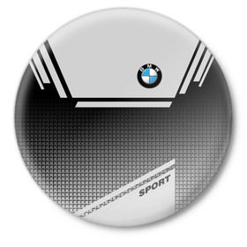 Значок с принтом BMW SPORT в Санкт-Петербурге,  металл | круглая форма, металлическая застежка в виде булавки | 
