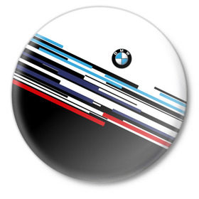 Значок с принтом BMW BRAND COLOR в Санкт-Петербурге,  металл | круглая форма, металлическая застежка в виде булавки | bmw | bmw motorsport | bmw performance | carbon | m | motorsport | performance | sport | бмв | карбон | моторспорт | спорт