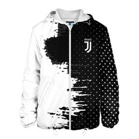 Мужская куртка 3D с принтом Juventus uniform black 2018 в Санкт-Петербурге, ткань верха — 100% полиэстер, подклад — флис | прямой крой, подол и капюшон оформлены резинкой с фиксаторами, два кармана без застежек по бокам, один большой потайной карман на груди. Карман на груди застегивается на липучку | football | soccer | ювентус