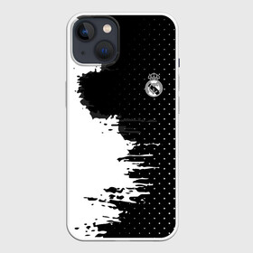 Чехол для iPhone 13 с принтом Real Madrid uniform black 2018 в Санкт-Петербурге,  |  | football | soccer | реал мадрид