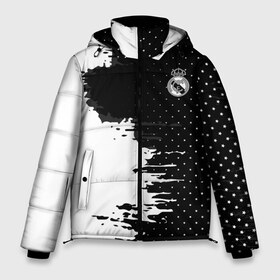 Мужская зимняя куртка 3D с принтом Real Madrid uniform black 2018 в Санкт-Петербурге, верх — 100% полиэстер; подкладка — 100% полиэстер; утеплитель — 100% полиэстер | длина ниже бедра, свободный силуэт Оверсайз. Есть воротник-стойка, отстегивающийся капюшон и ветрозащитная планка. 

Боковые карманы с листочкой на кнопках и внутренний карман на молнии. | Тематика изображения на принте: football | soccer | реал мадрид