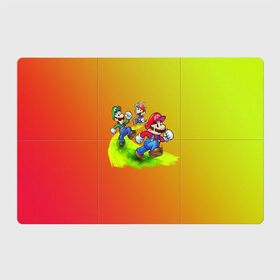 Магнитный плакат 3Х2 с принтом Super Mario в Санкт-Петербурге, Полимерный материал с магнитным слоем | 6 деталей размером 9*9 см | Тематика изображения на принте: nintendo | марио | нинтендо