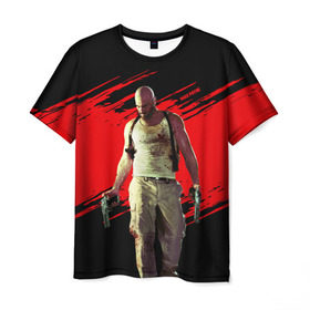 Мужская футболка 3D с принтом Max Payne в Санкт-Петербурге, 100% полиэфир | прямой крой, круглый вырез горловины, длина до линии бедер | Тематика изображения на принте: game | gta | max | payne | rockstar | игра | макс | пэйн