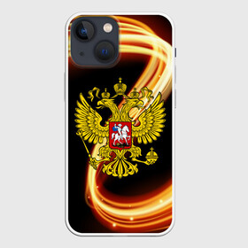 Чехол для iPhone 13 mini с принтом Герб РФ collection line в Санкт-Петербурге,  |  | abstraction | grunge | russia | sport | абстракция | герб | краска | русский | символика рф | спорт | спортивный | триколор | униформа | форма | я русский