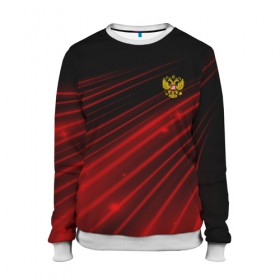 Женский свитшот 3D с принтом Russia Sport 2018 uniform в Санкт-Петербурге, 100% полиэстер с мягким внутренним слоем | круглый вырез горловины, мягкая резинка на манжетах и поясе, свободная посадка по фигуре | abstraction | grunge | russia | sport | абстракция | герб | краска | русский | символика рф | спорт | спортивный | триколор | униформа | форма | я русский