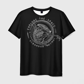 Мужская футболка 3D с принтом Чужой / Alien в Санкт-Петербурге, 100% полиэфир | прямой крой, круглый вырез горловины, длина до линии бедер | alien | predator | xenomorph | инопланетяне | ксеноморф | фан арт | хищник | чужой