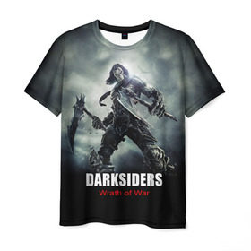 Мужская футболка 3D с принтом Darksiders: Wrath of War в Санкт-Петербурге, 100% полиэфир | прямой крой, круглый вырез горловины, длина до линии бедер | 