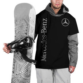 Накидка на куртку 3D с принтом Mercedes-Benz в Санкт-Петербурге, 100% полиэстер |  | benz | mercedes | mercedes benz | бенц | мерс | мерседес
