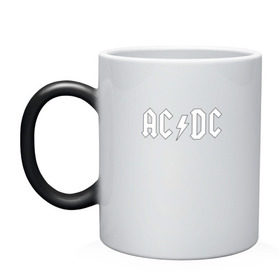 Кружка хамелеон с принтом AC/DC в Санкт-Петербурге, керамика | меняет цвет при нагревании, емкость 330 мл | ac dc | acdc | high voltage | ангус | металл | рок | фсвс | эй си ди си | эйсидиси | янг