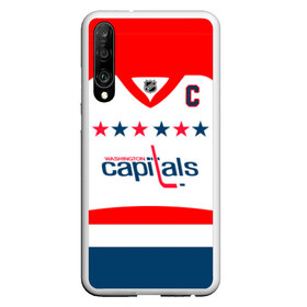 Чехол для Honor P30 с принтом Ovechkin Washington Capitals White в Санкт-Петербурге, Силикон | Область печати: задняя сторона чехла, без боковых панелей | овечкин | ови