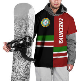 Накидка на куртку 3D с принтом CHECHNYA (Чечня) в Санкт-Петербурге, 100% полиэстер |  | chechnya | грозный | кавказ | кавказец | кадыров | республика | северный | флаг | чех | чечен | чеченец | чеченка | чеченская | чечня