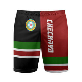 Мужские шорты 3D спортивные с принтом CHECHNYA (Чечня) в Санкт-Петербурге,  |  | chechnya | грозный | кавказ | кавказец | кадыров | республика | северный | флаг | чех | чечен | чеченец | чеченка | чеченская | чечня