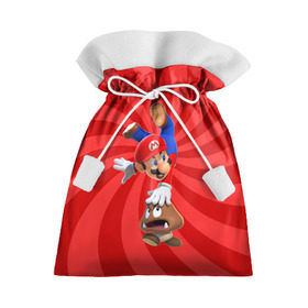 Подарочный 3D мешок с принтом Super Mario в Санкт-Петербурге, 100% полиэстер | Размер: 29*39 см | Тематика изображения на принте: nintendo | марио | нинтендо