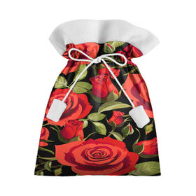 Подарочный 3D мешок с принтом Великолепные розы в Санкт-Петербурге, 100% полиэстер | Размер: 29*39 см | flower | pattern | spring | букет | весна | паттерн | праздник | розы | цветочный | цветы
