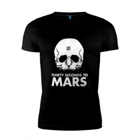 Мужская футболка премиум с принтом Thirty Seconds to Mars в Санкт-Петербурге, 92% хлопок, 8% лайкра | приталенный силуэт, круглый вырез ворота, длина до линии бедра, короткий рукав | 