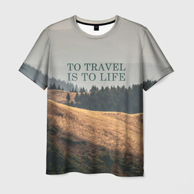 Мужская футболка 3D с принтом путешествия в Санкт-Петербурге, 100% полиэфир | прямой крой, круглый вырез горловины, длина до линии бедер | Тематика изображения на принте: adventure | forest | hiking | nature | taiga | traveling | trees | trekking | лес | отдых | охота | приключения | природа | путешествия | свобода | тайга | туризм