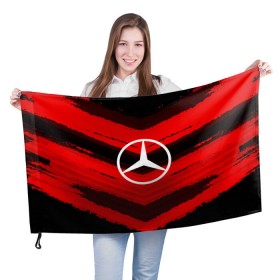 Флаг 3D с принтом Mercedes sport abstract 2018 в Санкт-Петербурге, 100% полиэстер | плотность ткани — 95 г/м2, размер — 67 х 109 см. Принт наносится с одной стороны | 