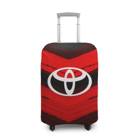 Чехол для чемодана 3D с принтом Toyota sport abstract 2018 в Санкт-Петербурге, 86% полиэфир, 14% спандекс | двустороннее нанесение принта, прорези для ручек и колес | 
