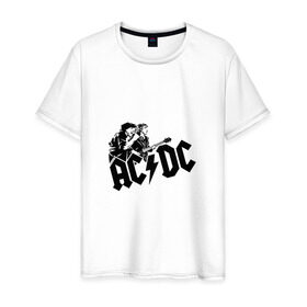 Мужская футболка хлопок с принтом AC/DC в Санкт-Петербурге, 100% хлопок | прямой крой, круглый вырез горловины, длина до линии бедер, слегка спущенное плечо. | ac dc | acdc | acdc ас дс | австралийская | ангус янг | асдс | блюз | группа | крис слэйд | метал | молния | музыка | музыканты | певцы | рок | рок н ролл | стиви янг | хард | хардрок | эксл роуз