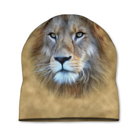 Шапка 3D с принтом Лев в Санкт-Петербурге, 100% полиэстер | универсальный размер, печать по всей поверхности изделия | голова | животные | кошка | лев | львица | природа | хищник